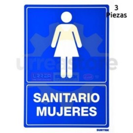 SES16 Señal  pulgadas Sanitario mujeres...