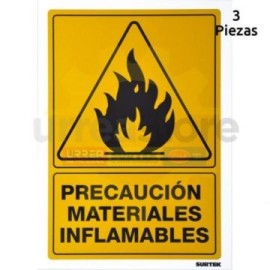 SES28 Señal  pulgadas Materiales flamables...