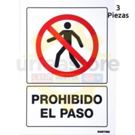 SES41 Señal  pulgadas Prohibido el paso...