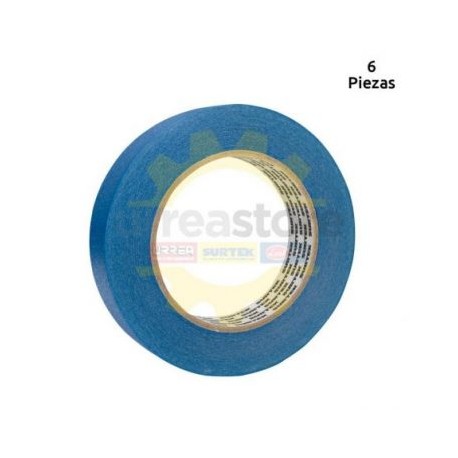 138082 Cinta masking tape 1 pulgadas color azul...