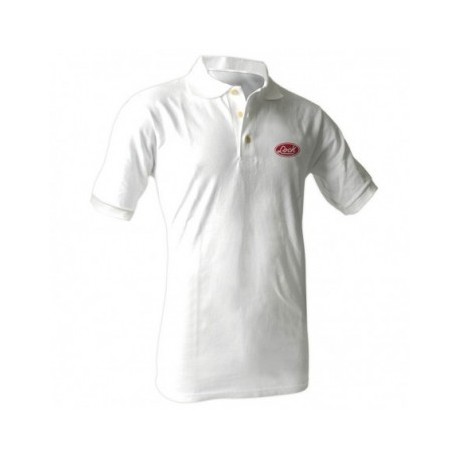 LPOBM Playera tipo polo Lock blanca talla M Lock