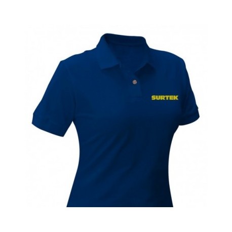 SPODZC Playera tipo polo para dama Surtek azul...