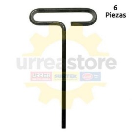 46416 Llave hex T 1/4x 6 pulgadas Urrea