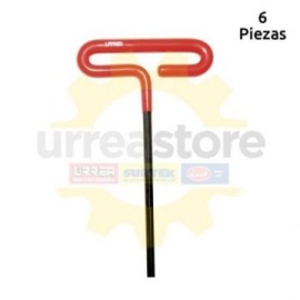 46424G Llave hex T mgo vinil 3/8x6 pulgadas Urrea