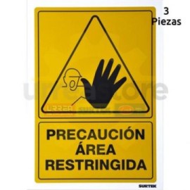 SES34 Señal pulgadas Área restringida pulgadas...