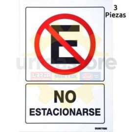 SES43 Señal pulgadas No estacionarse pulgadas...