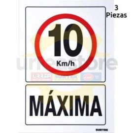 SES50 Señal pulgadas 10 km/h máxima pulgadas...