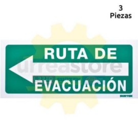 SES5 Señal pulgadas Ruta de evacuación...