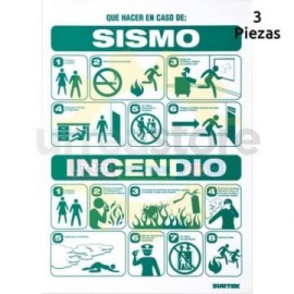 SES49 Señal pulgadas Sismo/incendio pulgadas...