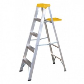 ET4 Surtek Escalera de aluminio tipo tijera, 4...