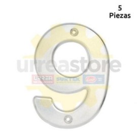 L609C Numero 9 bold 4 pulgadas cromo satinado Lock