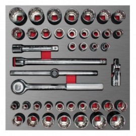 CH203L Juego dados y accesorios 42 pzas 1/2...